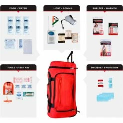 Guardian Survival Gear, Necessity Survival Kit, Wheel Bag, 1 Person