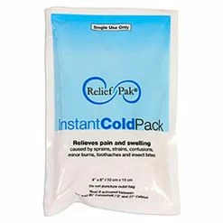 Relief Pak® Instant Cold Compress, Small 4" x 6", Case of 12