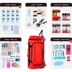 Guardian Survival Gear, Comfort Survival Kit, Wheel Bag, 2 Person