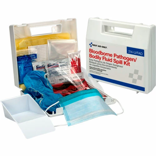 First Aid Only Bloodborne Pathogen Spill Clean Up Kit, Plastic Case, 24 Piece - Image 2