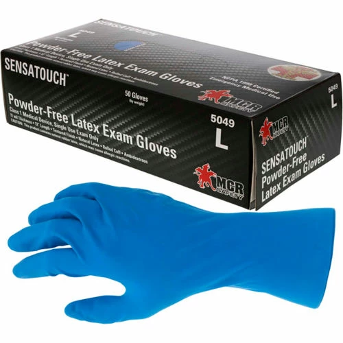 MCR Safety Sensatouch™ Disposable Gloves 11 mil Latex, 12 Inch and Powder Free Medical Grade XL