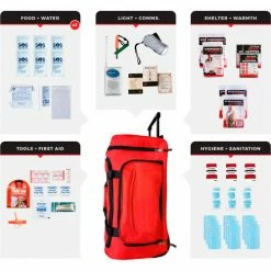 Guardian Survival Gear, Necessity Survival Kit, Wheel Bag, 3 Person
