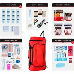 Guardian Survival Gear, Comfort Survival Kit, Wheel Bag, 3 Person