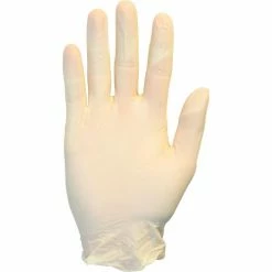 Safety Zone 4.5 Mil Natural Synthetic Vinyl Gloves, Powder Free, Large, 100/Box, 10 Bxs/Case