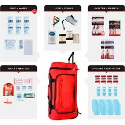 Guardian Survival Gear, Necessity Survival Kit, Wheel Bag, 4 Person