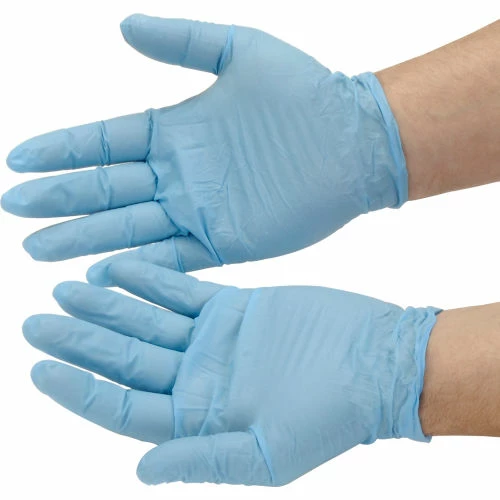 Safety Zone Industrial Grade Disposable Nitrile Gloves, Powdered, Medium, Blue, 100/Box, GNDR-MD-1M