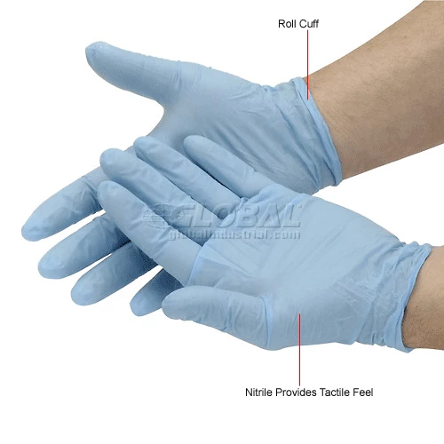 Safety Zone Industrial Grade Disposable Nitrile Gloves, Powdered, Medium, Blue, 100/Box, GNDR-MD-1M - Image 8