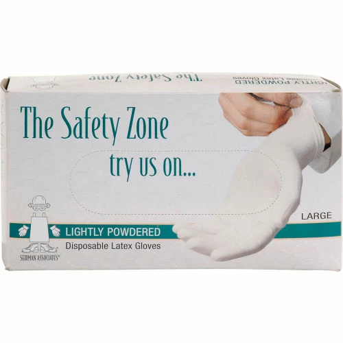 Safety Zone Industrial Grade Disposable Latex Gloves, Powdered, X-Large, Natural, 4.5 Mil, 100/Box - Image 5