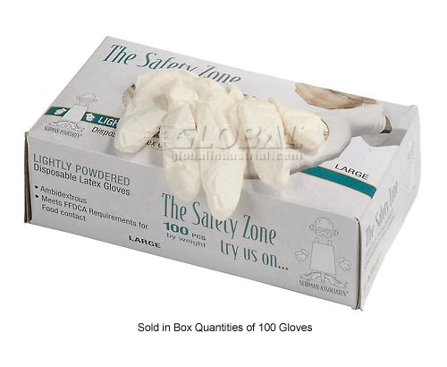Safety Zone Industrial Grade Disposable Latex Gloves, Powdered, X-Large, Natural, 4.5 Mil, 100/Box - Image 7