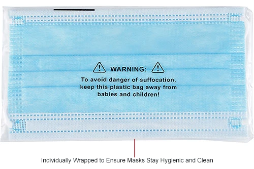Global Industrial Disposable 3-Ply Face Mask, Adult Size, Individually Packed, 50/Box - Image 12