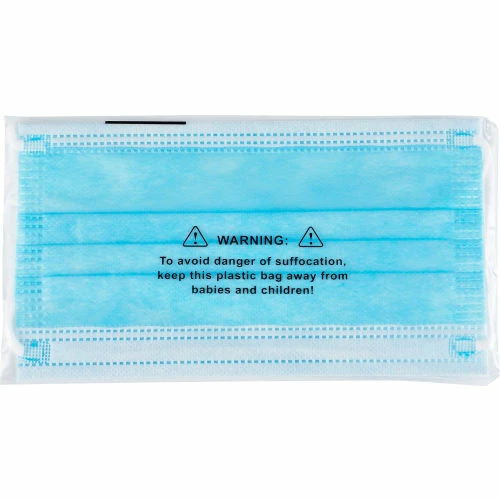 Global Industrial Disposable 3-Ply Face Mask, Adult Size, Individually Packed, 50/Box - Image 4