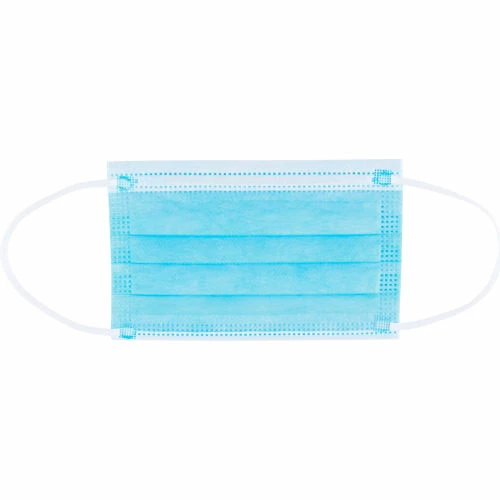 Global Industrial Disposable Face Mask, 3-Ply w/ Earloops, Kids Size, Blue, 50/Box