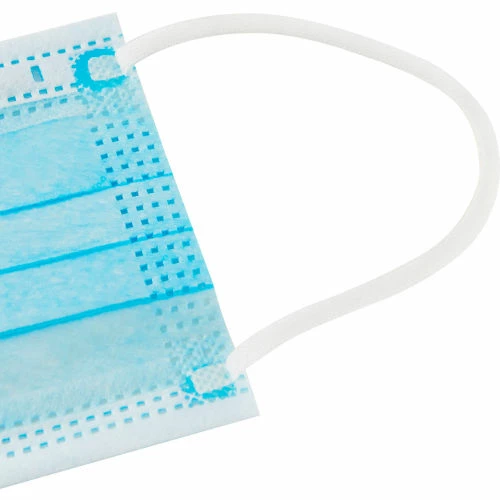 Global Industrial Disposable Face Mask, 3-Ply w/ Earloops, Kids Size, Blue, 50/Box - Image 3