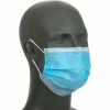 Global Industrial Medical Face Mask, 3-Ply w/Earloops, ASTM Level 2,Individually Wrapped,50/Bx