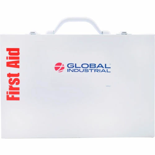 Global Industrial First Aid Kit, 50-75 Person, ANSI Compliant, 2 Shelf Steel Cabinet - Image 2