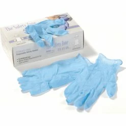 Safety Zone Industrial Grade Disposable Nitrile Gloves, Powder-Free, Large, Blue, 100/Box, GNPR-LG-1M