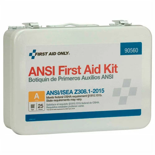 First Aid Only 90560 First Aid Kit, 25 Person, ANSI Compliant, Class A, Metal Case - Image 3