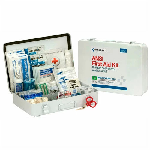 First Aid Only 90567 First Aid Kit, 50 Person, ANSI Compliant, Class B, Metal Case