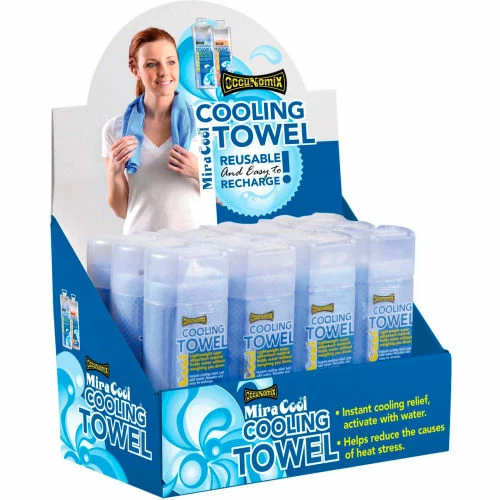 OccuNomix 931 MiraCool® Cooling Towel 29.5"L x 14"W, Blue - Image 2