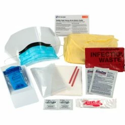First Aid Only Bloodborne Pathogen Spill Clean Up Kit, Single Use Tray, Corrugate, 14 Piece