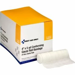 First Aid Only Conforming Gauze Non-Sterile, 4" x 4 Yd, 24/Box - Pkg Qty 12