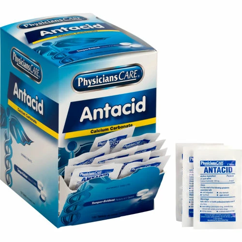 First Aid Only PhysiciansCare Antacid, 50 x 2/Box - Pkg Qty 12