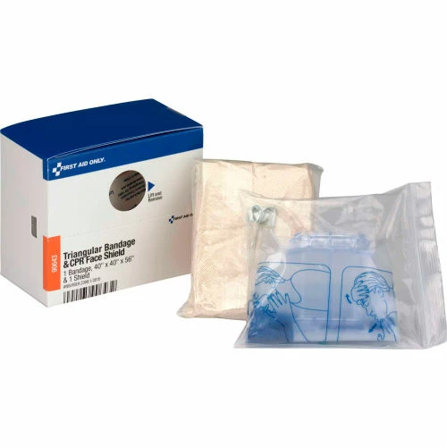First Aid Only 90643 SmartCompliance Refill Triangular Bandage & CPR Face Shield, 1 Each