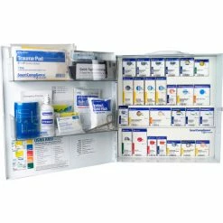 First Aid Only SmartCompliance Large Metal First Aid Cabinet w/o Medication for Food Service, ANSI B