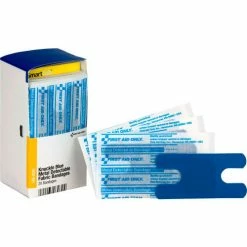 First Aid Only FAE-3030 SmartCompliance Refill Knuckle Metal Detectable Bandages, Blue, 20/Box