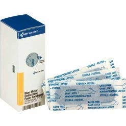 First Aid Only FAE-3110 SmartCompliance Refill Metal Detectable Bandages, Foam, Blue, 25/Box