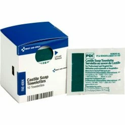 First Aid Only FAE-4004 SmartCompliance Refill Castile Soap Wipes, 10/Box