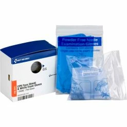 First Aid Only FAE-6015 SmartCompliance Refill CPR Face Shield & Nitrile Gloves, 1 Each