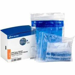 First Aid Only FAE-6100 SmartCompliance Refill CPR Shield & Nitrile Gloves, 1 Shield, 2 Pair Gloves