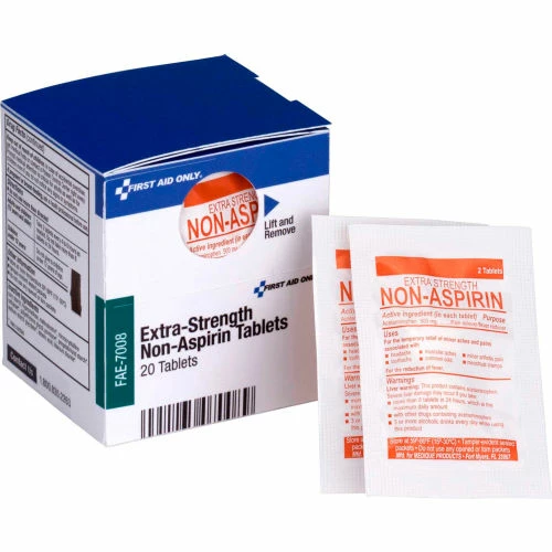 First Aid Only FAE-7008 SmartCompliance Refill Extra Strength Non-Aspirin, 10 Packets/Box - Pkg Qty 24