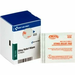 First Aid Only FAE-7015 SmartCompliance Refill Sting Relief Wipes, 10/Box