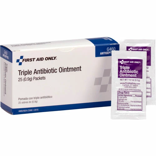 First Aid Only Triple Antibiotic Ointment, 25/Box - Pkg Qty 30