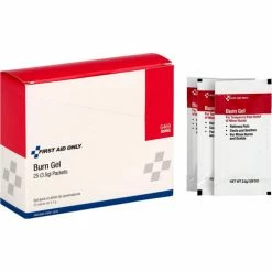 First Aid Only Burn Gel Packets, 25/box