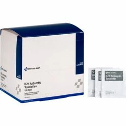 First Aid Only BZK Antiseptic Wipes, 100/box
