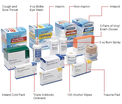 First Aid Only 247-OP Industrial First Aid Station for 100 People, 1041 Pieces, OSHA, Metal Case - Image 8