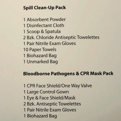 Genuine First Aid Bloodborne Pathogens Protection Kit - Pkg Qty 10 - Image 8