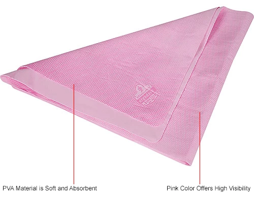 Ergodyne® Chill-Its® 6602 Evaporative Cooling Towel, Pink - Image 7