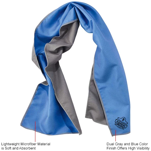 Ergodyne 12660 Chill-Its® 6602MF Evaporative Microfiber Cooling Towel, Blue - Image 4