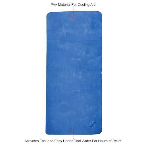 Ergodyne® Chill-Its® 6601 Economy Evaporative Cooling Towel, Blue, 12411 - Image 4