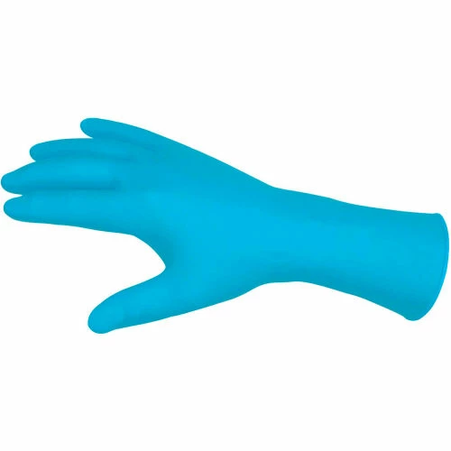 Memphis Glove MCR Safety 6012 Nitri-Med Nitrile Medical/Exam Textured Gloves, Powder-Free, Blue, 12", S, 100/Box - Image 2