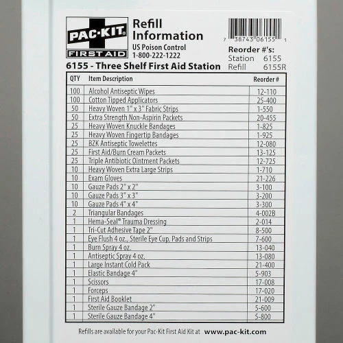 First Aid Only® 3-Shelf Industrial First Aid Station - Image 4