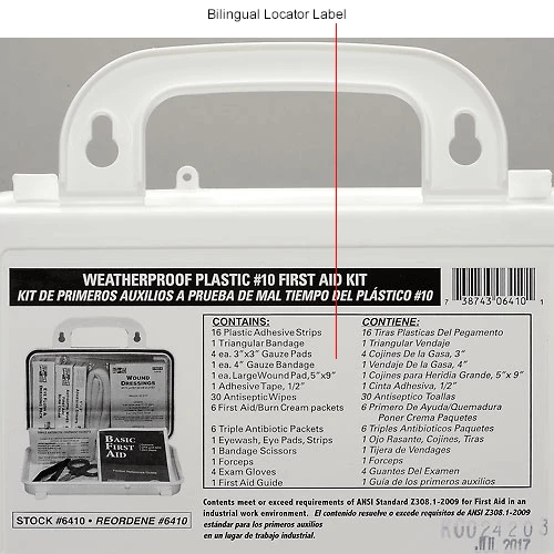 Pac-Kit® Weatherproof Plastic ANSI Plus Pac-Kit® #10 First Aid Kit - Image 17