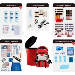 Guardian Survival Gear, Bucket Survival Kit, 10 People
