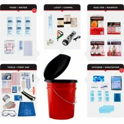 Guardian Survival Gear, Bucket Survival Kit, 2 People