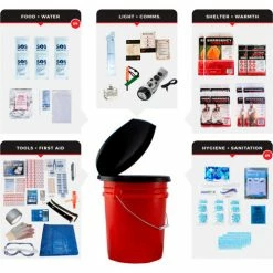 Guardian Survival Gear, Bucket Survival Kit, 4 People