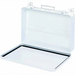Durham Mfg. First Aid Box Metal - 13-11/16x2-3/8x9-1/8 - Pkg Qty 6